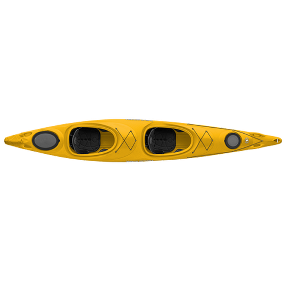 CoralBay Family 365 family canoe - stable orange and white rotomolded polyethylene recreational canoe designed for family paddling adventures with children and beginners, featuring wide hull for superior balance, spacious seating for 2 adults plus 1 child, and dual dry storage hatches